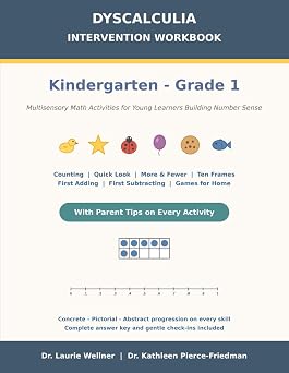 Dyscalculia Intervention Workbook - Kindergarten - Grade 1 cover