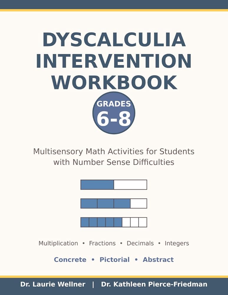 Dyscalculia Intervention Workbook - Grades 6-8 cover